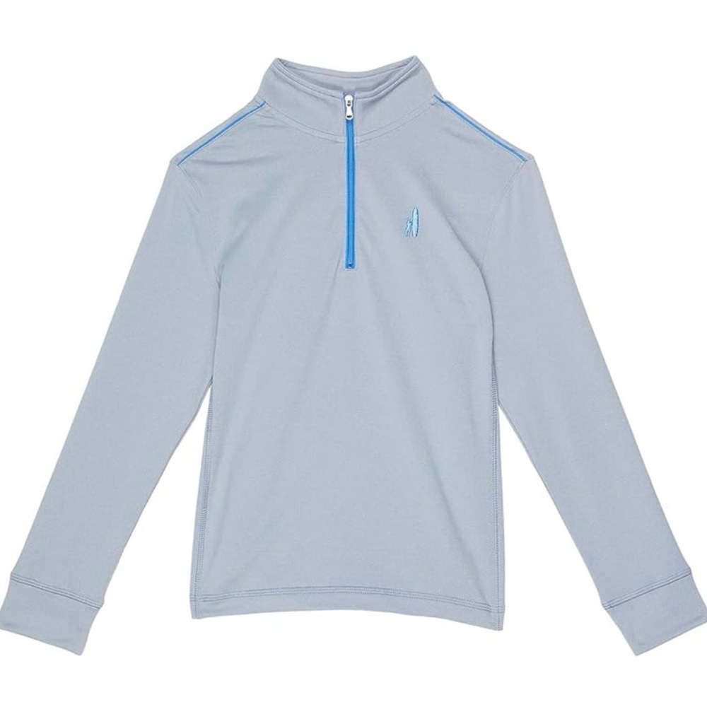 Johnnie-O Youth Size 10 Pullover Grey Blue 1/4 Zip Sweatshirt Golf Performance